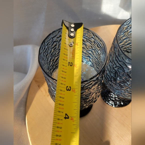 LENOX Impromptu Dark Blue Water Goblets Hand Blown Crystal Stemware Set of 3 USA - Picture 10 of 16